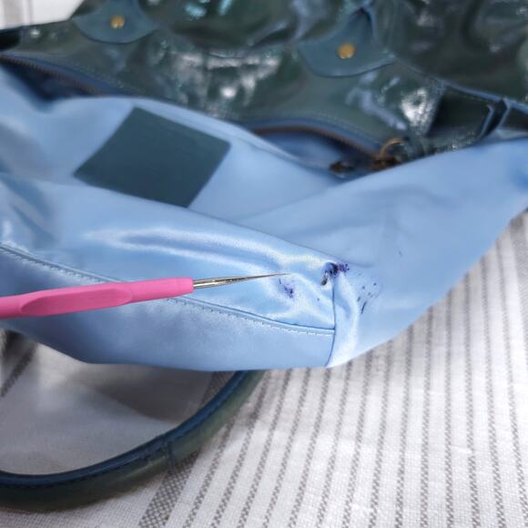 Coach Blue Leather Tote Bag - Picture 15 of 15